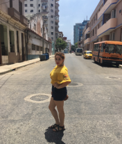 Posing mid-stroll through the streets of Havana. (2017)