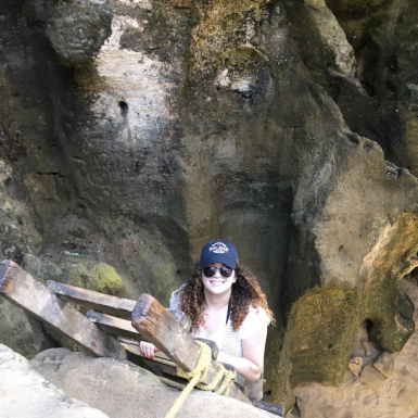 In Arecibo, Puerto Rico exploring Taino art in the caves. (2015)
